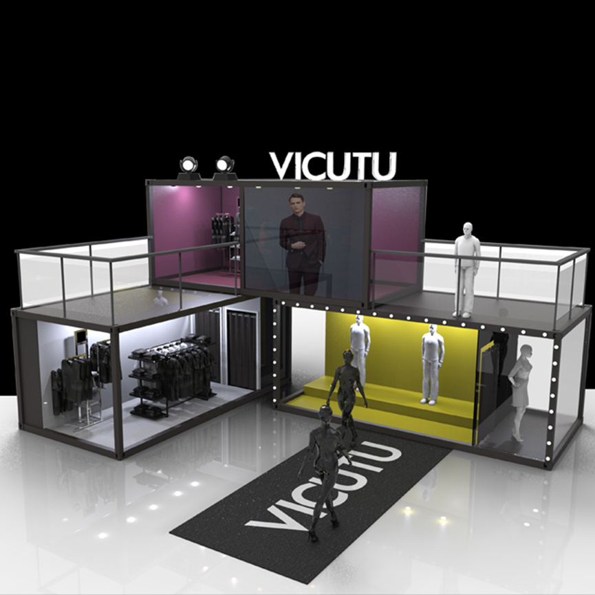 SI商业设计案例威可多VICUTU秋季时装发布移动展览馆
